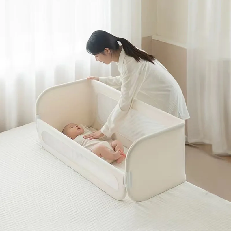 

Portable free installation bed fence baby anti-drop guardrail side foldable bedside guardrail safe