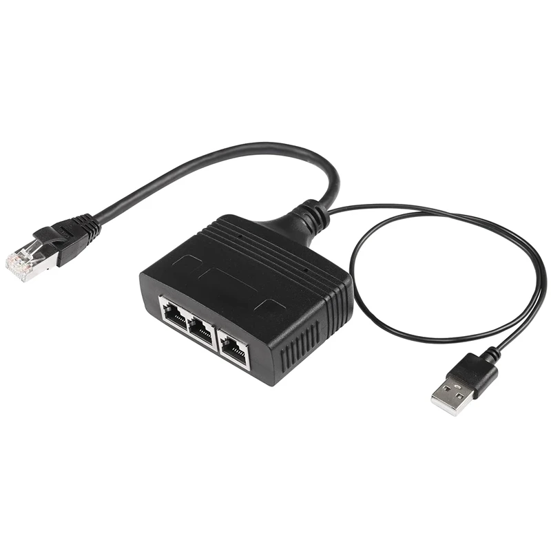 

Network 1 In 3 Hundred Megabit Network Sharer RJ45 1 Drag 3 Network Port Expansion Network Splitter Durable Easy To Use Black