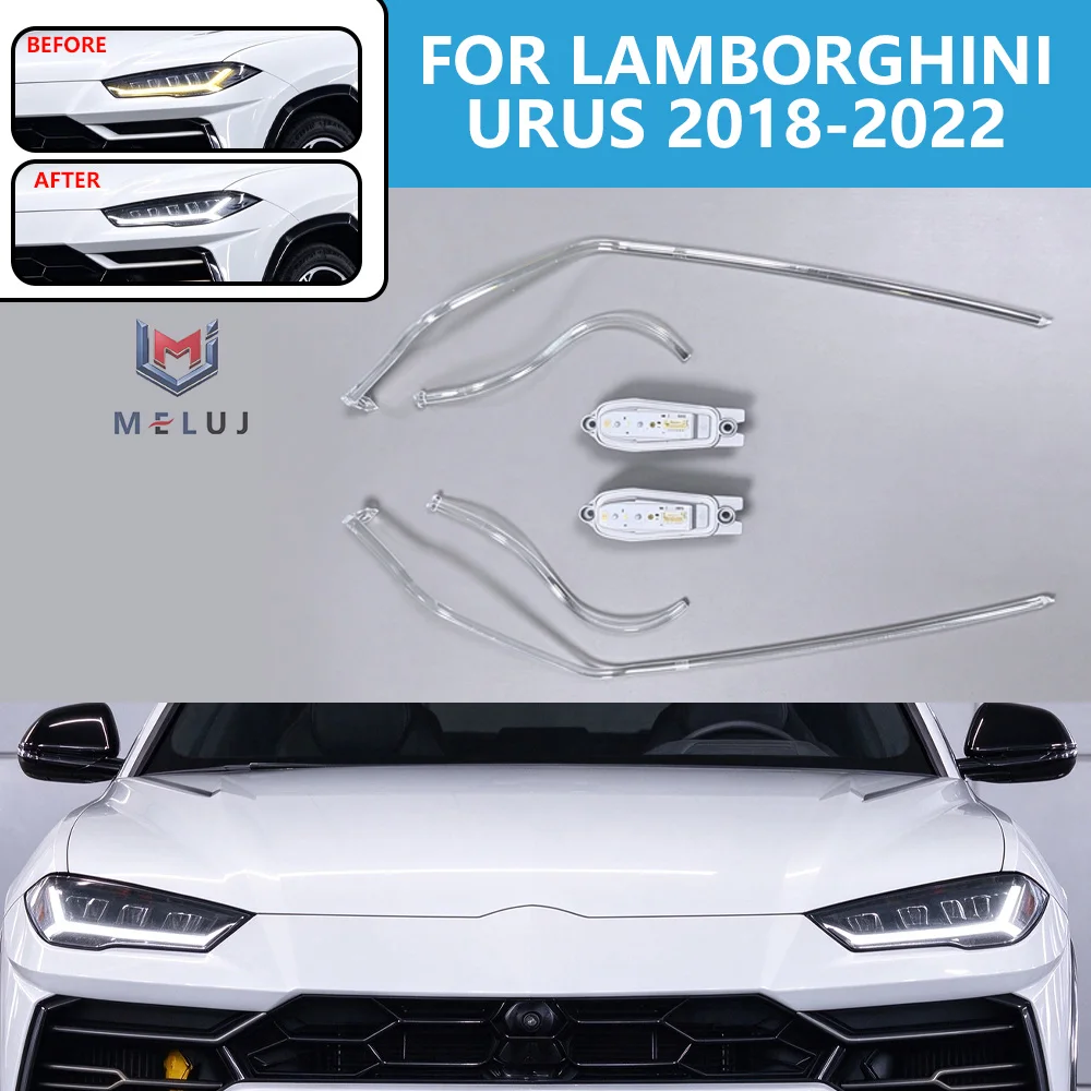 Angel Eye Light Source Turn Signal Module DRL Light Guide Strip For Lamborghini Urus 2018-2022 LED Headlamp Replacement Parts
