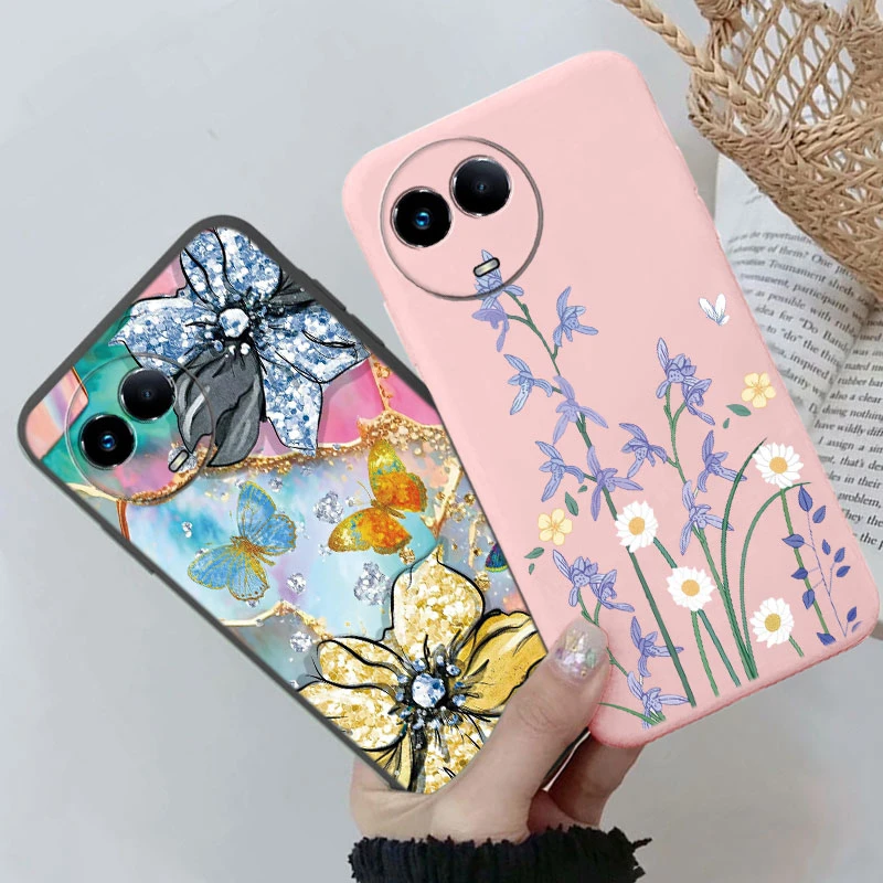 Для Realme 9 10 Pro Plus 11x12 12x C35 13 Pro C55 C65 C67 Narzo 50A Pirme 60x GT Neo 2 GT Master с градиентом в виде бабочки