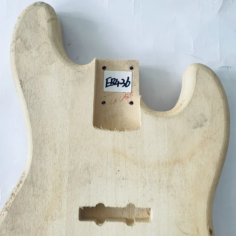 EB436  Solid Basswood Jazz Bass Body No Paints Unfinished Version for Electric Bass DIY Standard JB Pickups DIY Parts