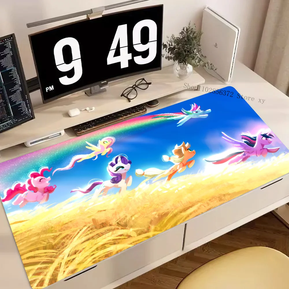 Cartoon My L-Little P-Pony Mousepad Large Gaming Mouse Pad LockEdge Thickened Computer Keyboard Table Desk Mat