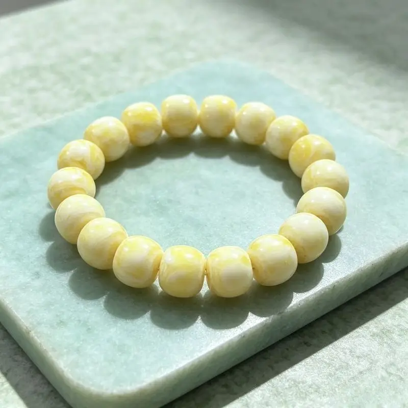Exquisite and Fashionable Yellow and White Honey Single-circle Bracelet, Suitable for Both Men and Women, Daily Jewelry.