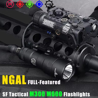 WADSN Hot Airsoft L3 tactics NGAL Red Green Blue Indicator Surefir M300C M600U Hunting Scout Light With AXON Dual Control Switch