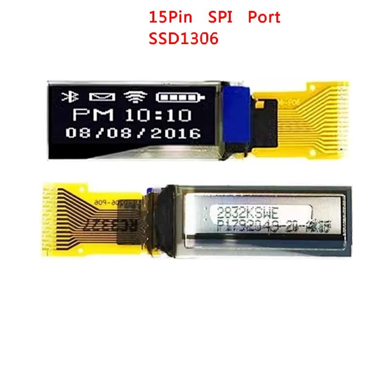 0.9 Inch OLED Display 2832KSWE 2832HSWE PG-2832KSWEG04 PG-2832HSWEG04 15P Port FUCHAI 213W 80W White Color SSD1306 Chip 2832TSWE