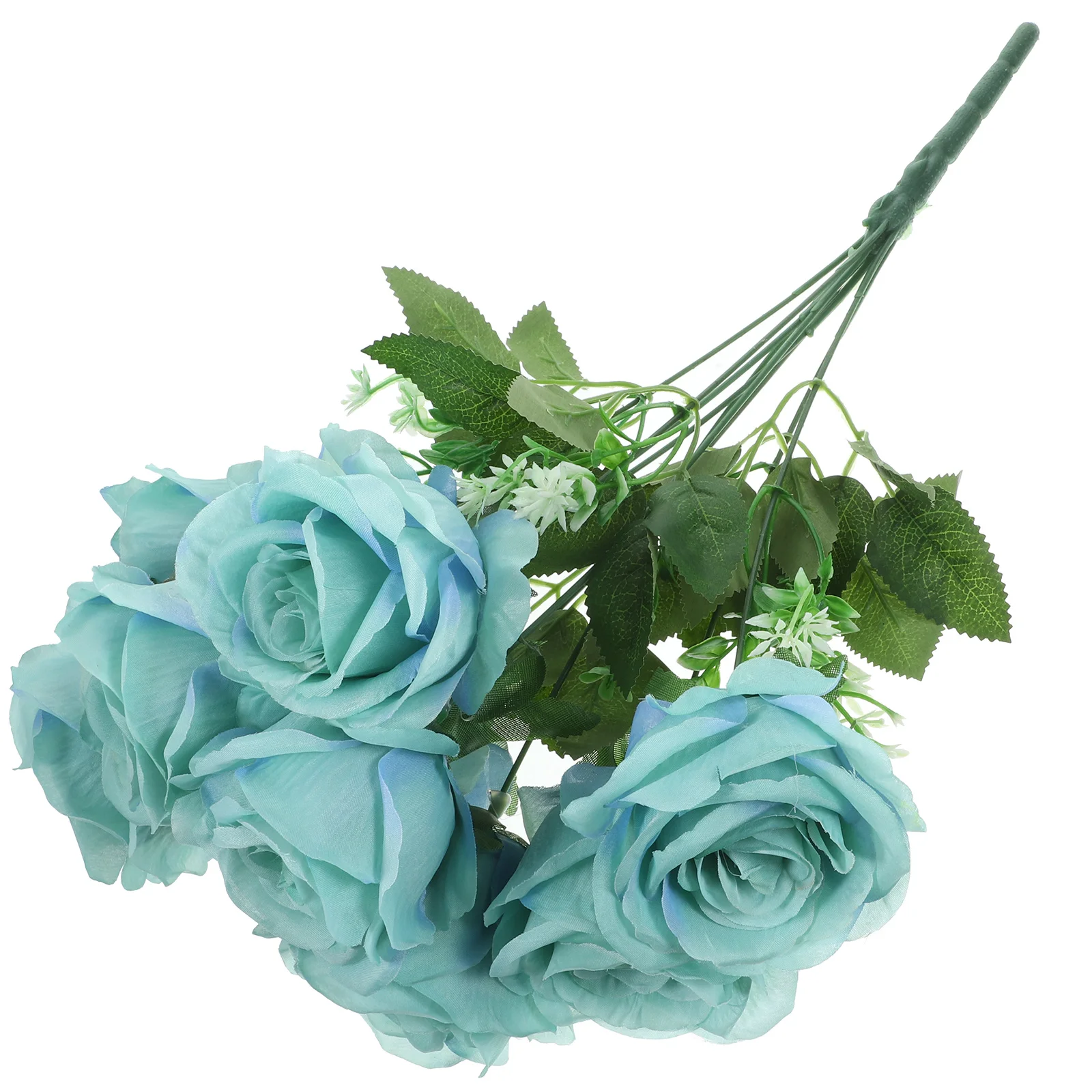 

Artificial Rose Bouquet Realistic Silk Roses for Desk Office Kitchen Decoration Fake Flower Bunch Floral Ornaments for Home Vase