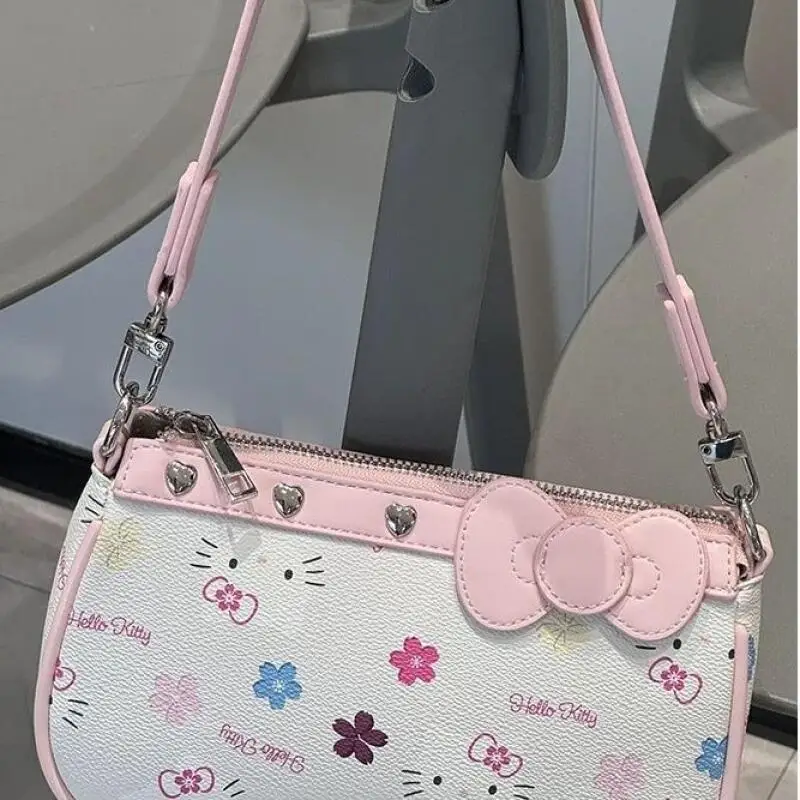 

Sanrio New Cartoon Shoulder Bag Kitty Shoulder Bag Large Capacity Fashion Sweet Style Student Girl Shop Tote Bag Shoulder Bag