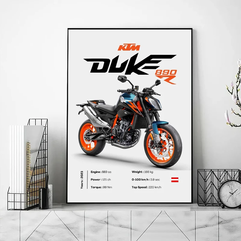 Handsome Off-road Austria Motorcycle Posters and Prints Canvas Printing Modern Wall Art Picture for Living Room Home Decor Gifts