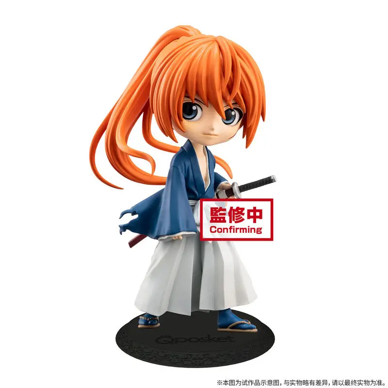 Original Bandai Banpresto Q Posket Rurouni Kenshin Himura Kenshin 14cm Anime Action Figure Model Toy Birthday Gift