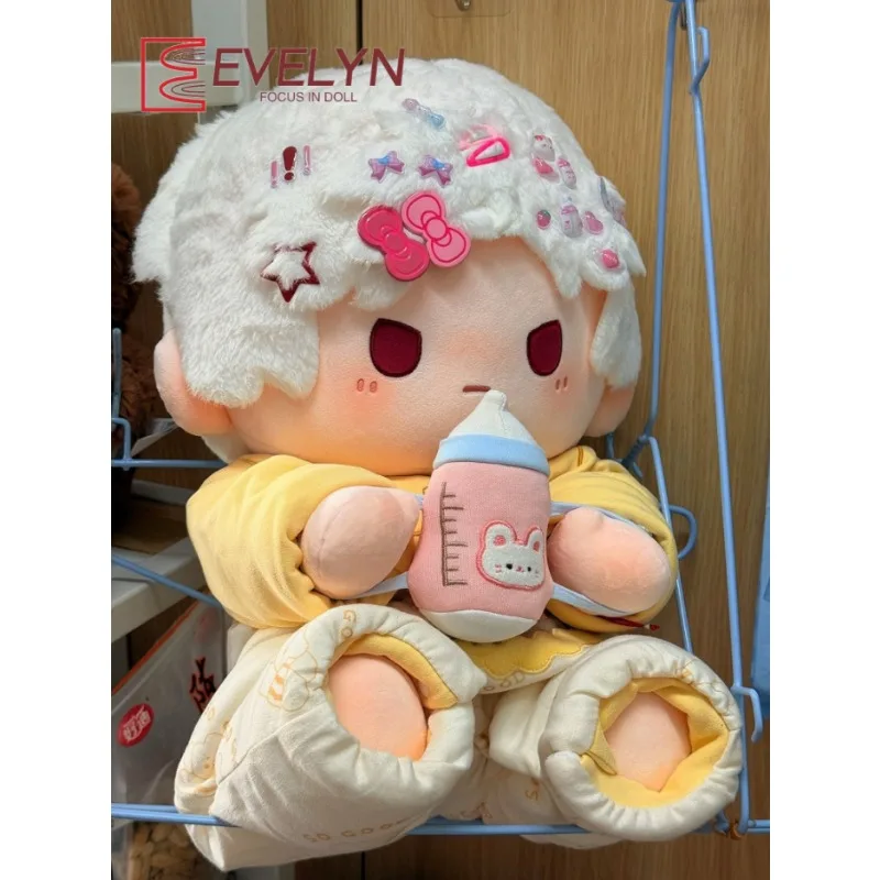 

Evelyn (кукла) тканевая детская бутылочка с мультяшным животным, бутылочка с вышивкой, жемчужная хлопковая мягкая игрушка, одежда для куклы «Любовь и глубокое пространство», подарок
