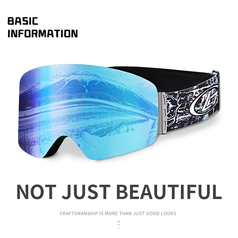 

Adult ski glasses UV protection large mirror windproof ski glasses Double anti-fog HD REVO lens ski glasses Large size