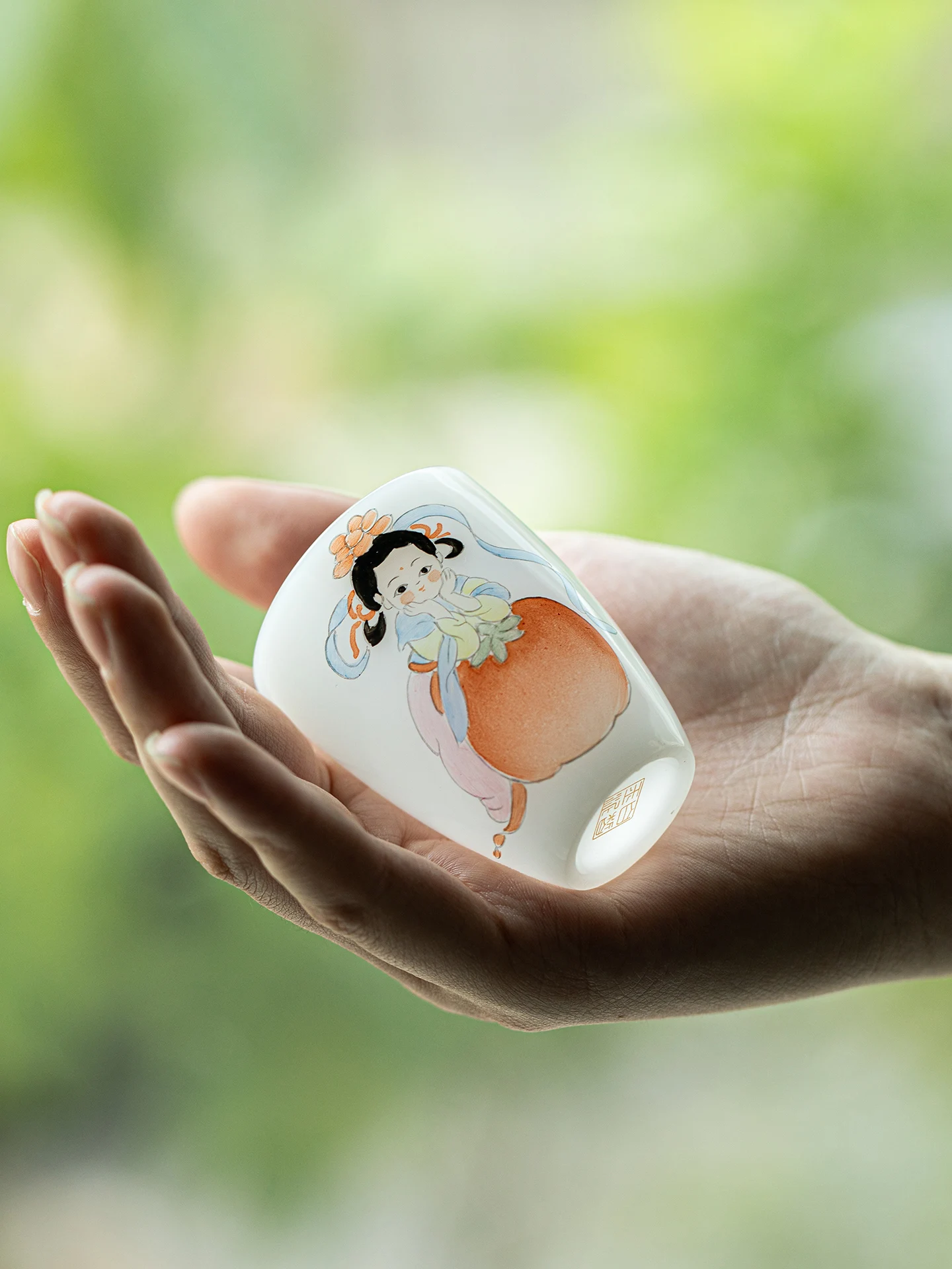 

Hand-Painted High-End Ice Jade Porcelain Tea Cup Cerc Tea Set Lady's Tea Cup Single for Drinking Tea Chinese Sle Home Use