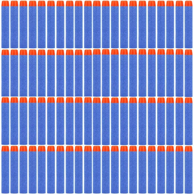 ZIVCONCING Blue Round Head Bullets 7.2cm for Nerf N-strike Elite Series Blasters Foam EVA Refill Darts Kids Toy Guns Accessories