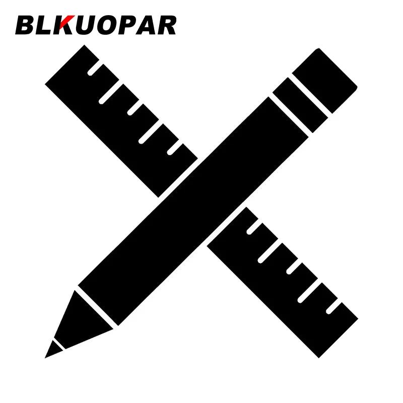 

BLKUOPAR для линейки, карандаш, автомобильные наклейки, простые забавные наклейки, водостойкий солнцезащитный крем, лобовое стекло, доска для серфинга, виниловая автомобильная пленка