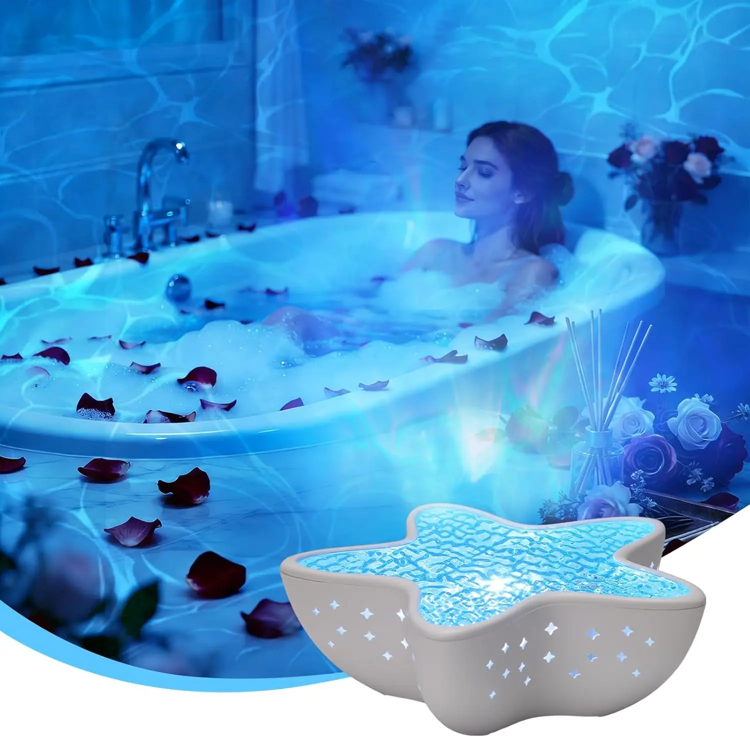 

Светодиодная настольная лампа «Морская звезда» Аврора, лампа для проектора, звездное небо, северный свет, прикроватные лампы, украшение для спальни, атмосфера, ночник