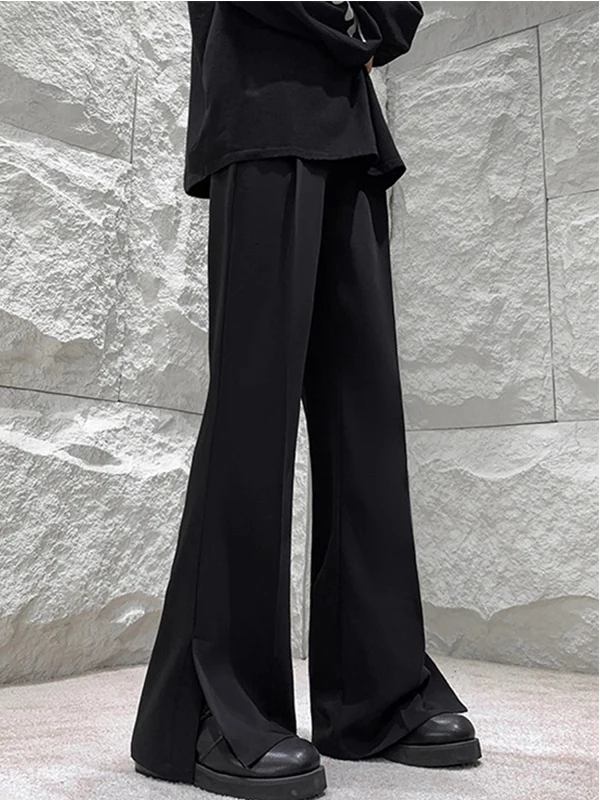 

Мужские широкие брюки свободного кроя, осенние, модные, молодежные, повседневные, тонкие, без бренда, не требуют глажки, из полиэфирного волокна