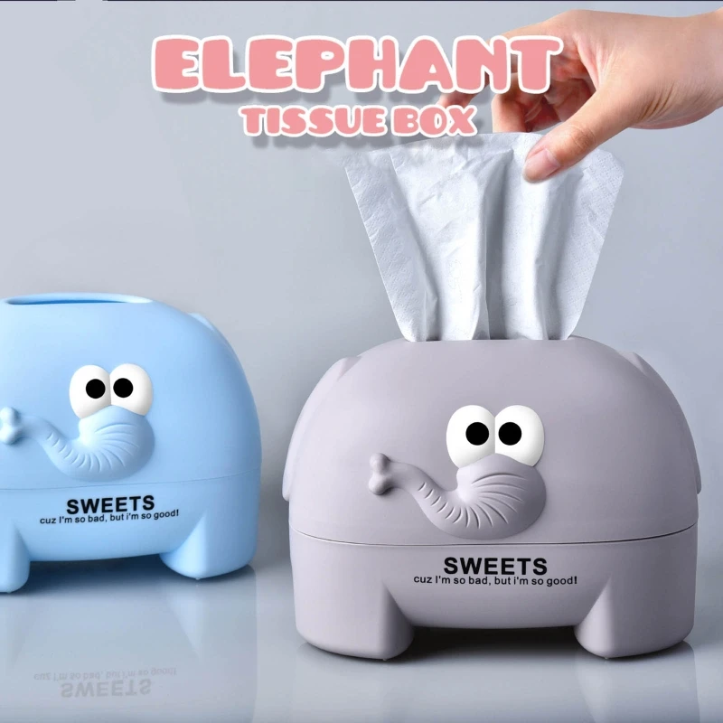 Elephant Tissue Box Desktop Toilet Paper Holder Kitchen Napkin Storage Box Wc Paper Container Nordic Home Decoration