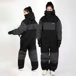 Motorcycle Jumpsuit And Jacket Winter Cold Proof Clothing Antifreeze Clothing Thick Military Cotton Coat Outdoor Fishing Suit