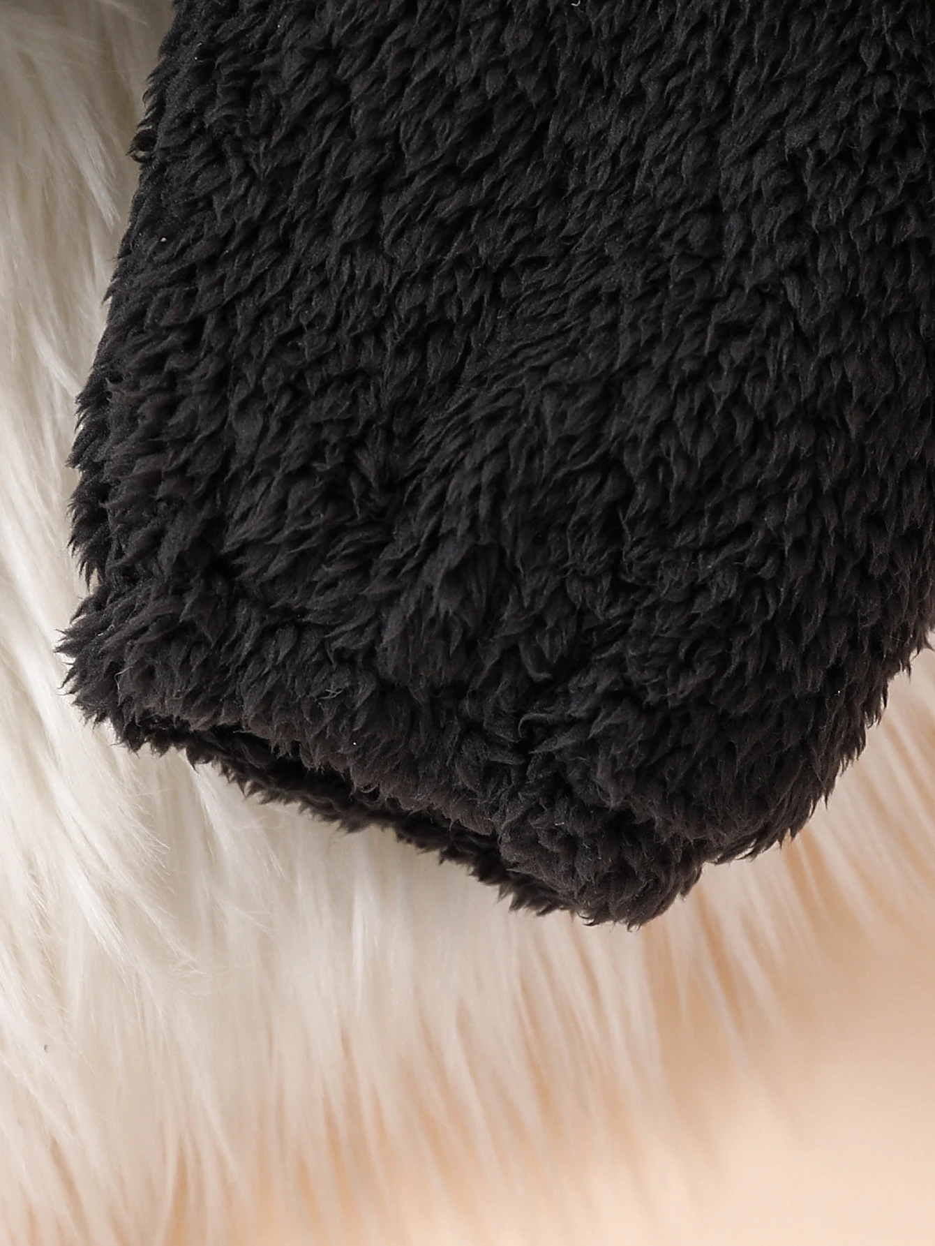 2-teiliges Plüsch-Set für Babys mit warmem Kragen, langärmeliger Jacke und Hose, modische Herbst-Winter-Kleidung für Kleinkinder – Detail 7
