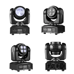 Double SidesWash&Beam Mini LED Moving Head 360°infinite rotatio 4x12W RGBW 4in1 Wash Light with 15W RGBW Disco DJ Stage lighting