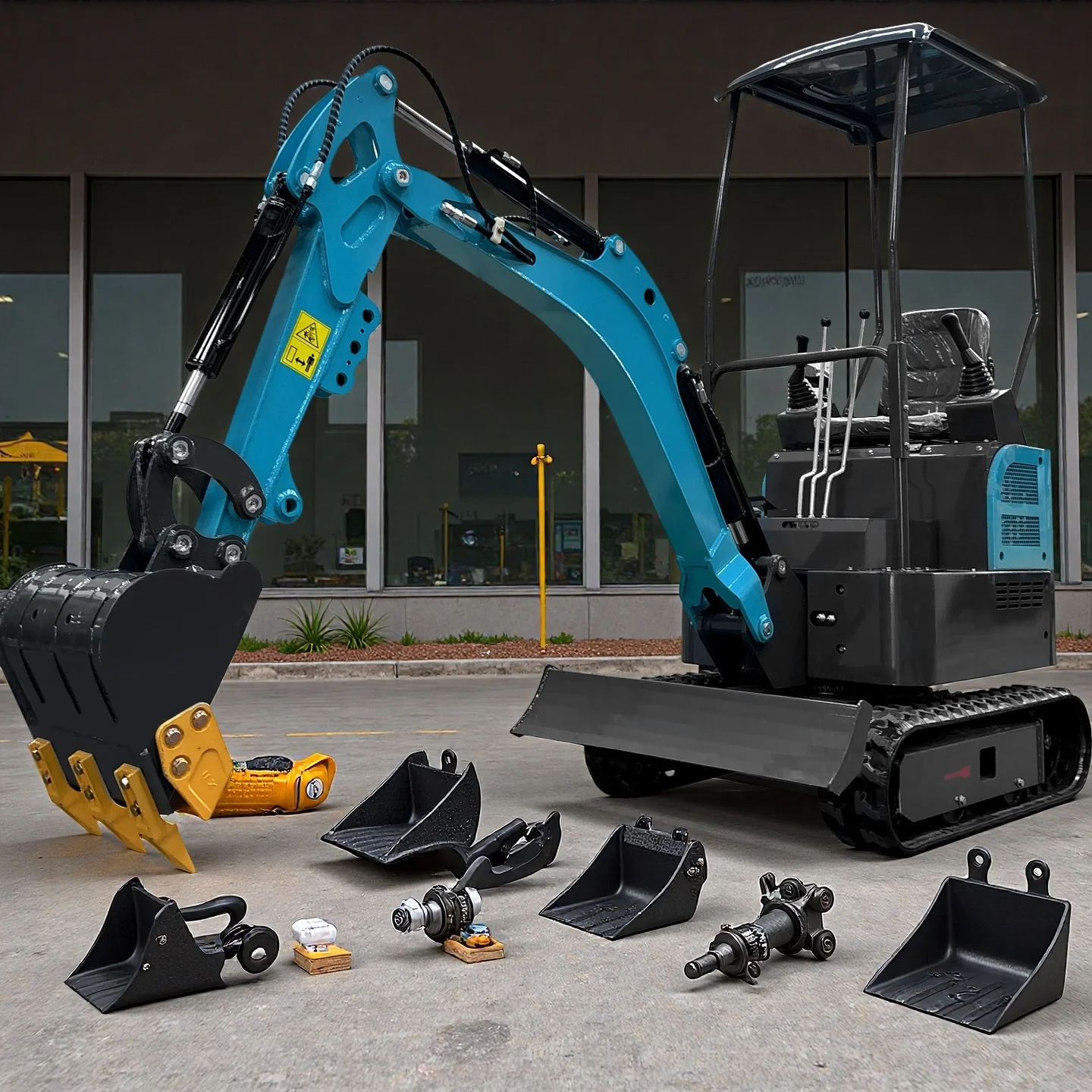 Customized Mini Excavator 1.2 Ton Engine Multi-Scenario Use Tracked China Irrigation Trenching Machine Small-Scale Engineering
