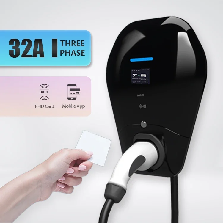 7KW type 2 ev charger smart APP 1-Phase home charger station with cable