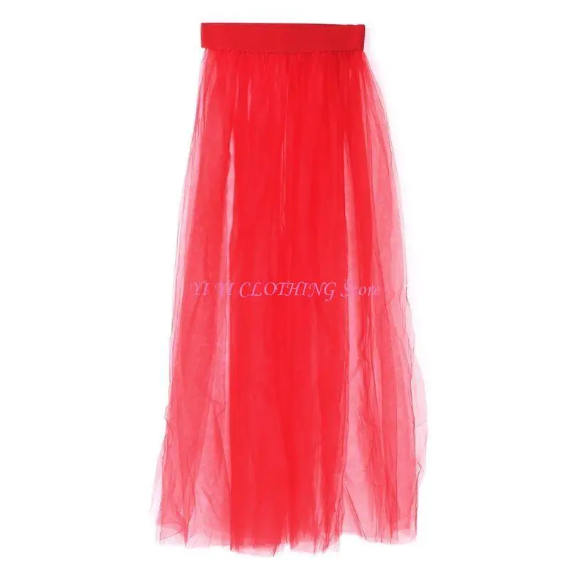 N5KF Fashion Women Skirt New Punk Sexy Mesh Irregular Front Short Back Long Tutu Puff
