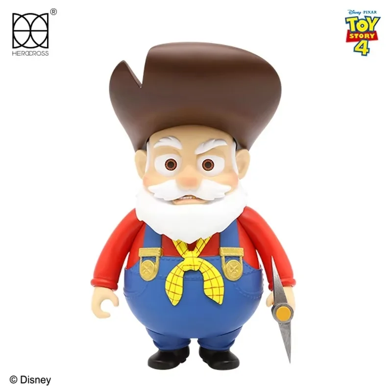 Herocross Genuine Disney Toy Story Miners Old Vinyl Action Figure Can Do Set Tide Play Story Anime Figure Colletion Model Toys