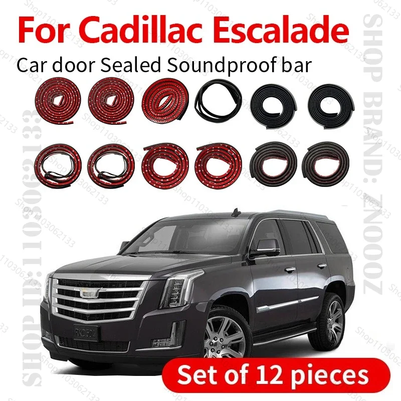 

For 1999-2025 Cadillac Escalade Car Door Seal Strip Rubber Double Layer Sealing Protector Soundproof Dustproof Seal Strip 12PCS