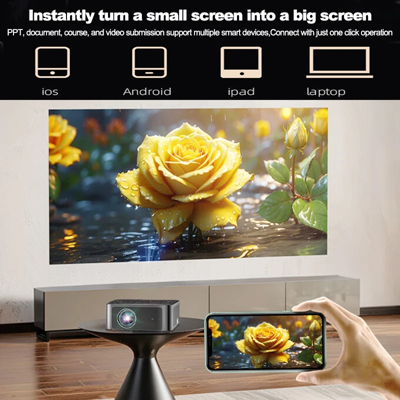 جهاز عرض محمول 4K 700 ANSI 1080P Full HD التركيز التلقائي أندرويد المسرح المنزلي واي فاي BT5.1 مشاريع الرؤية الليلية للفيلم الخارجي #4