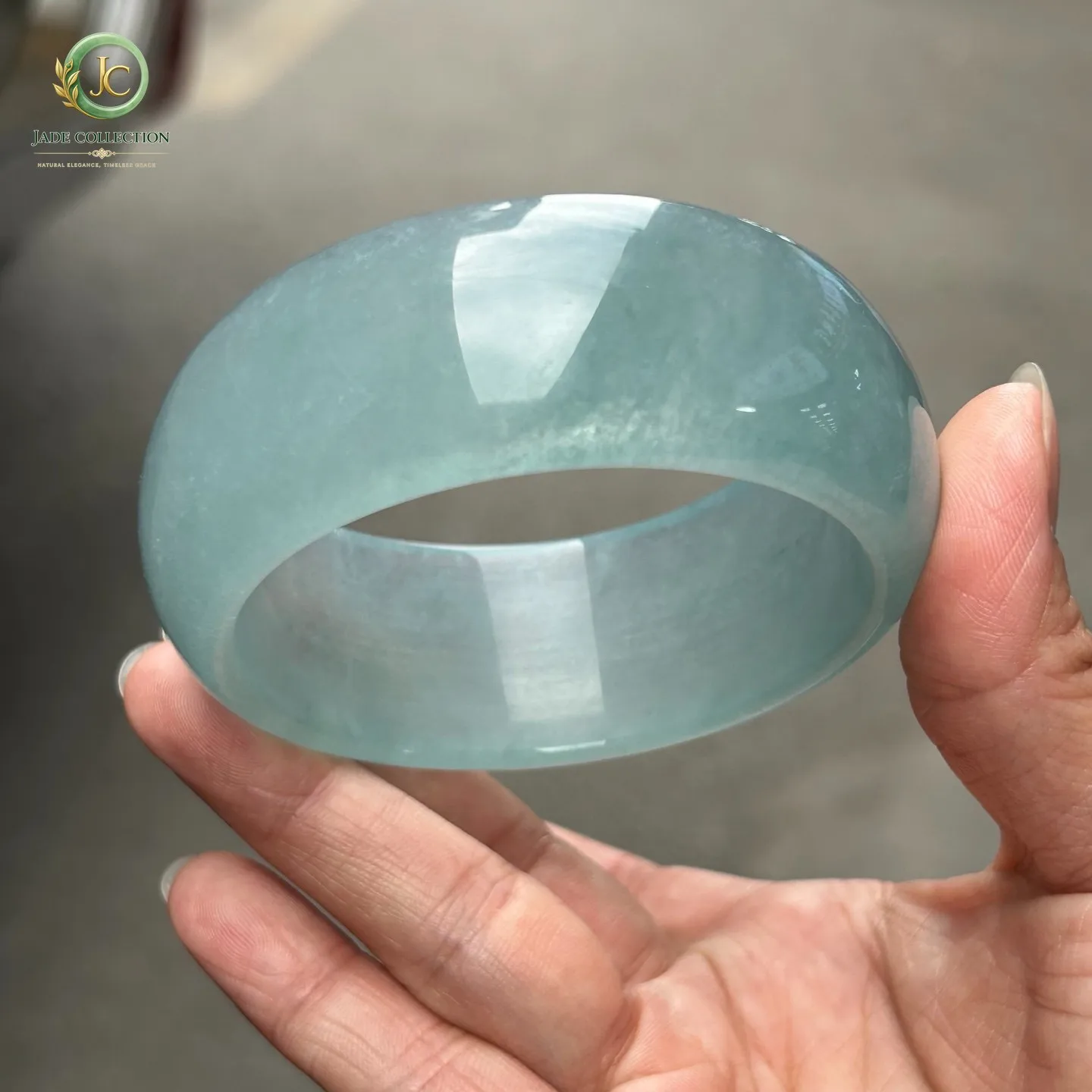 Real Natural Burmese Jade jadeite tyre bracelet bangle 60mm jewelry