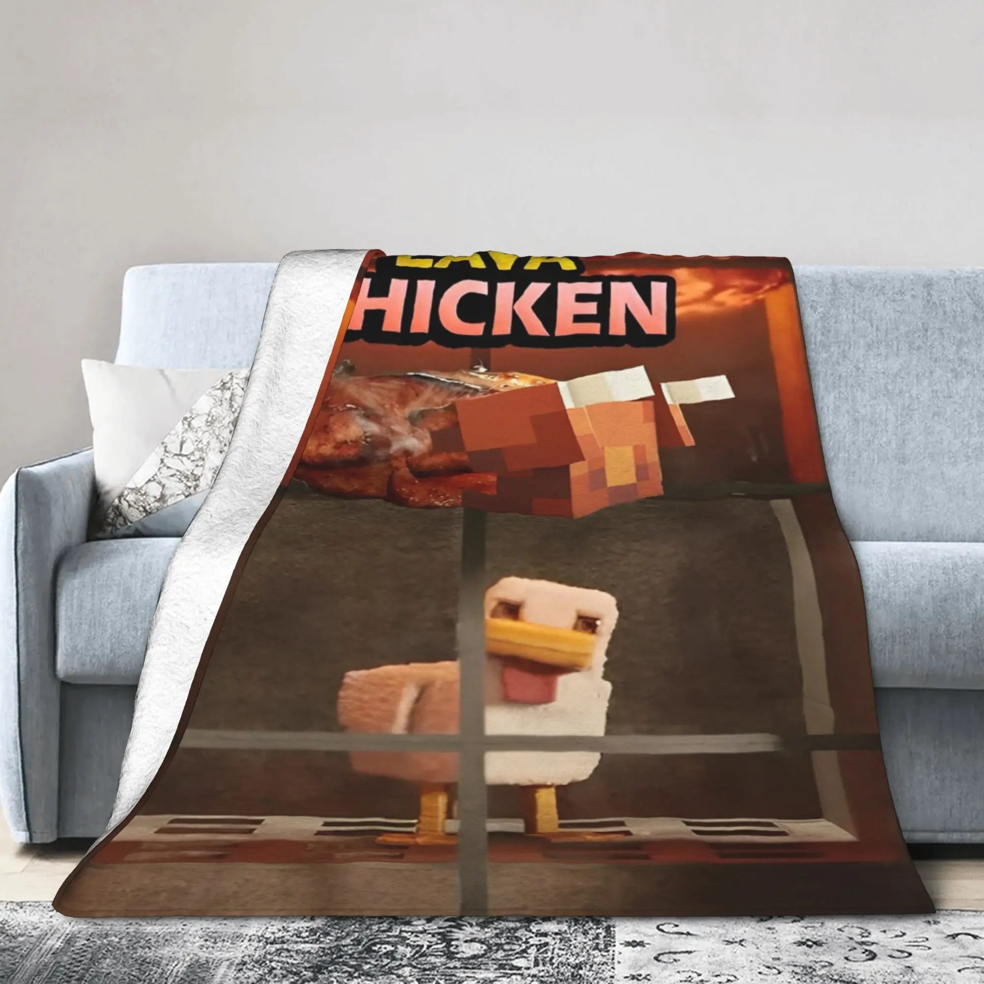 M-My W-Worlds lava chicken Blankets Coral Fleece Plush  Relax Super Soft Throw Blankets for Bedroom Quilt