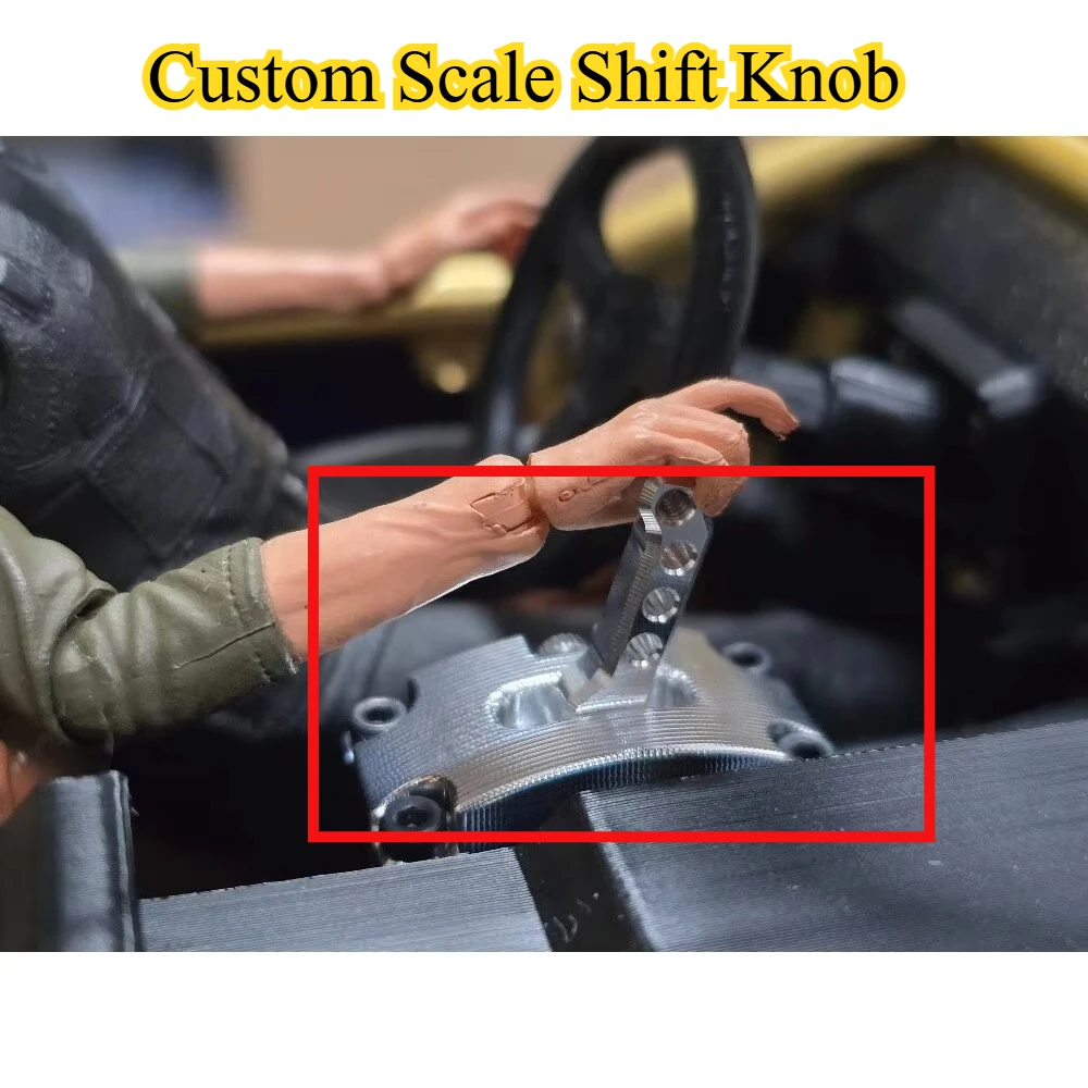CNC Metal Scale Shift Knob RC Crawler Upgrade Ornament For Vanquish VP H10 Optic VS4 10 Phoenix VFD VFD Twin custom size Parts