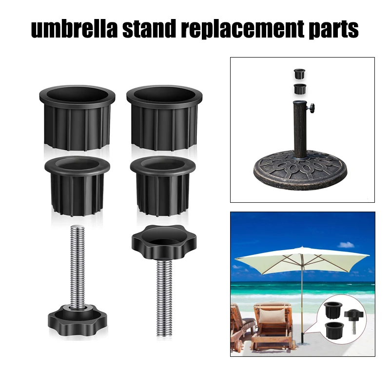 6pcs/set Umbrella Base Stand Hole Parasol Base Support Hole Ring Plug Cover Patio Umbrella Stand Replacement Spare Parts