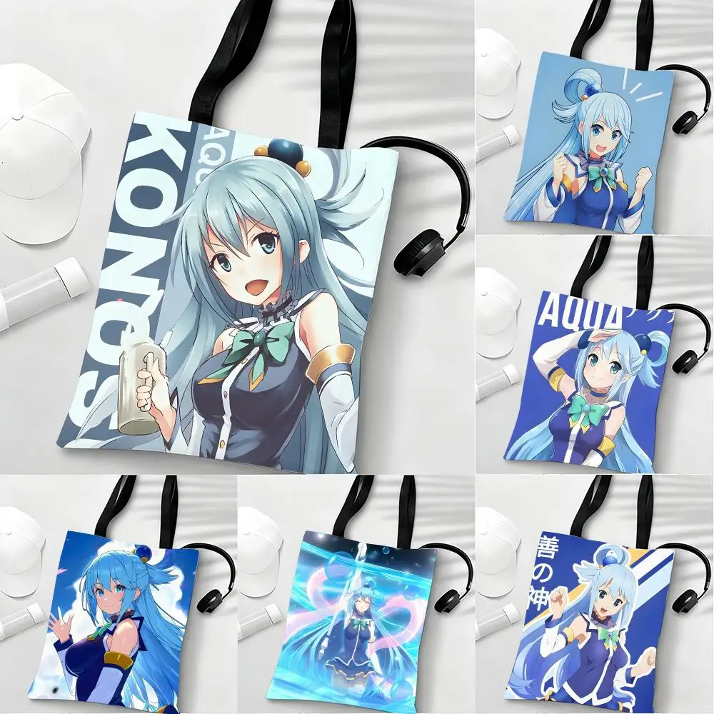 

A-Aqua Storage Bags Lightweight Eco Friendly Fashionable Multi Purpose Large Capacity Canvas Shoulder Tote