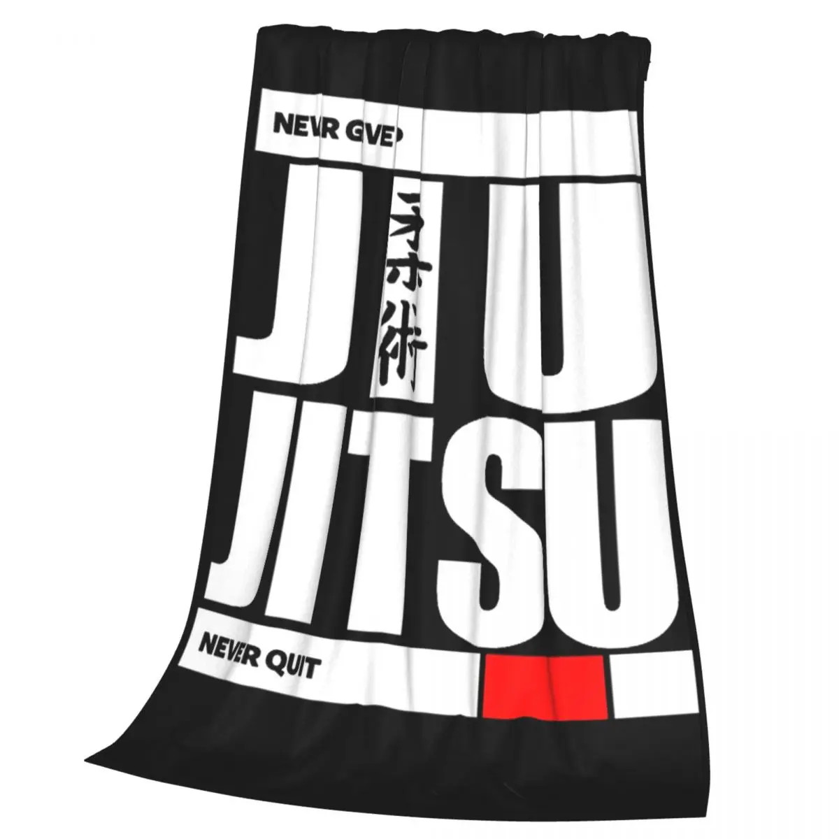 Jiu Jitsu - Never Give Up Never Quit Blanket Flannel Throw Blanket Bedspread for Bed Living room Picnic Travel Home Couch