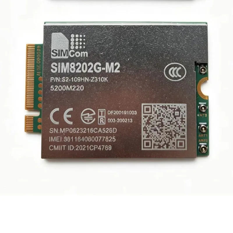 SIM8202G-M2 SIM8202G 5G NR/LTE-FDD/LTE-TDD/HSPA+ Module Qualcomm Modem Snapdragon X55 R15 5G NSA/SA M.2 Interface Sub-6G