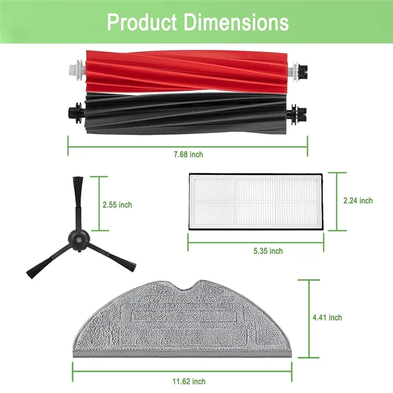 B59B-For Roborock S8 S8+ S8 Pro Ultra Robot Vacuum Cleaner Main Side Brush HEPA Filters Mop Cloth Pads Accessories