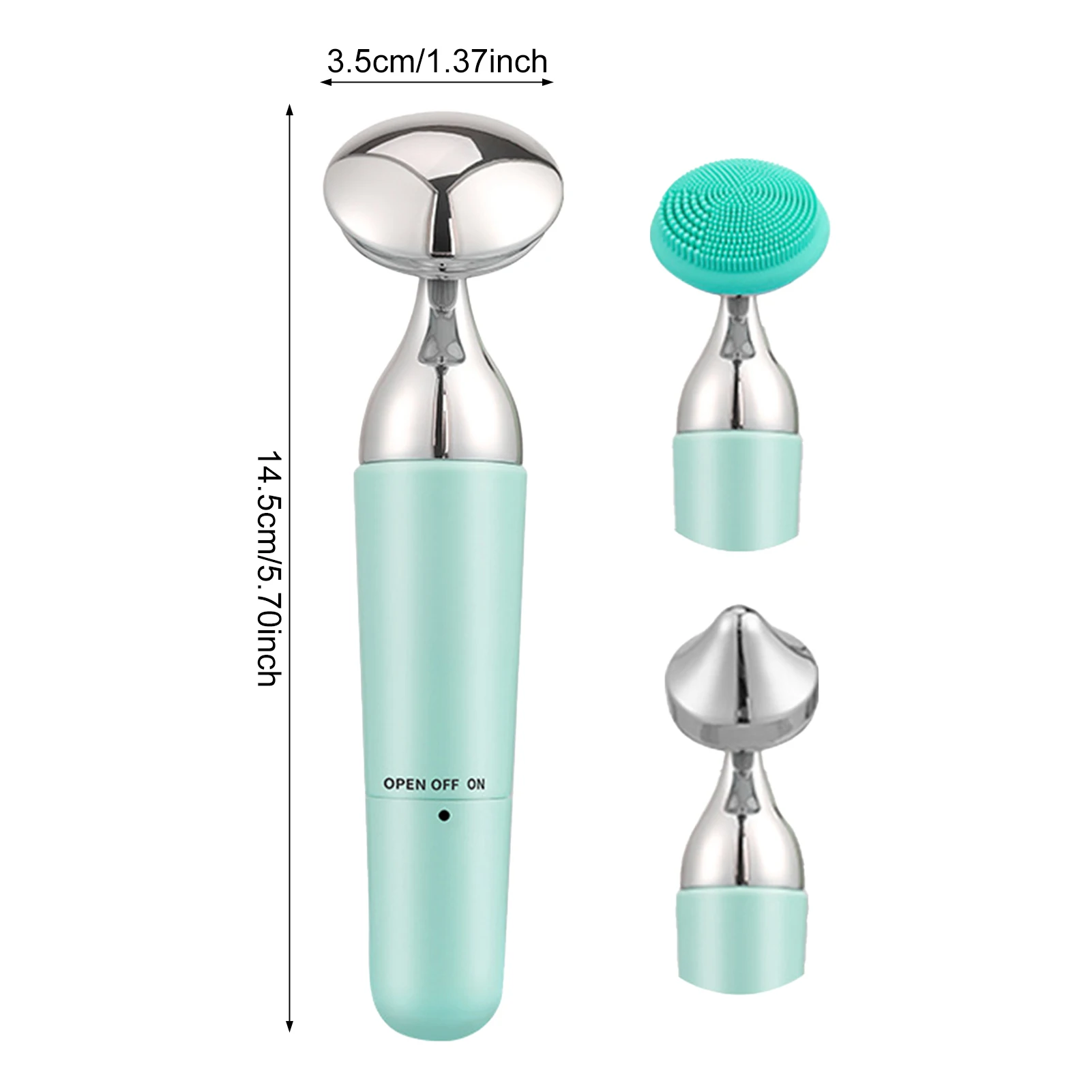 Elektryczny oczyszczacz do twarzy, masażer do twarzy redukujący zmarszczki, zasilany bateryjnie, peeling do twarzy, pielęgnacja elastyczności i linii skóry.