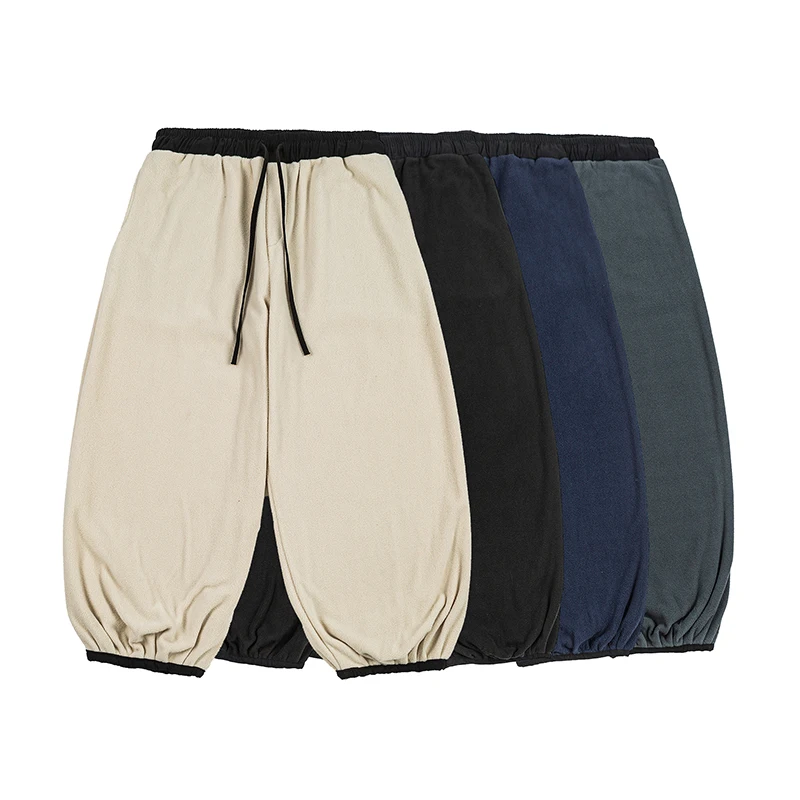 الرجعية حجم كبير الرجال الصوفية سميكة عارضة السراويل فضفاضة تناسب النمط الصيني السراويل الطويلة لخريف شتاء