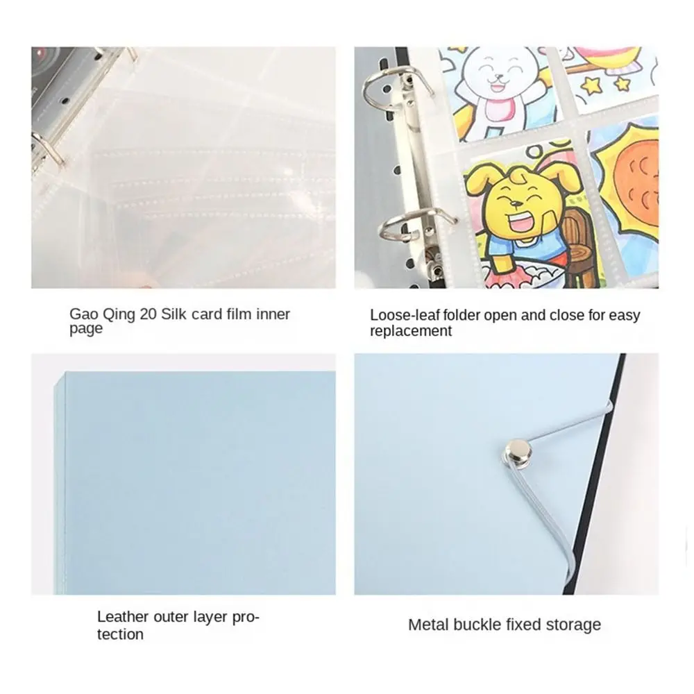 Neuer PP-Fotokartenbinder A5 Karten-Aufbewahrung Foto-Sammelalbum Hohlkartenalbum – Detail 2