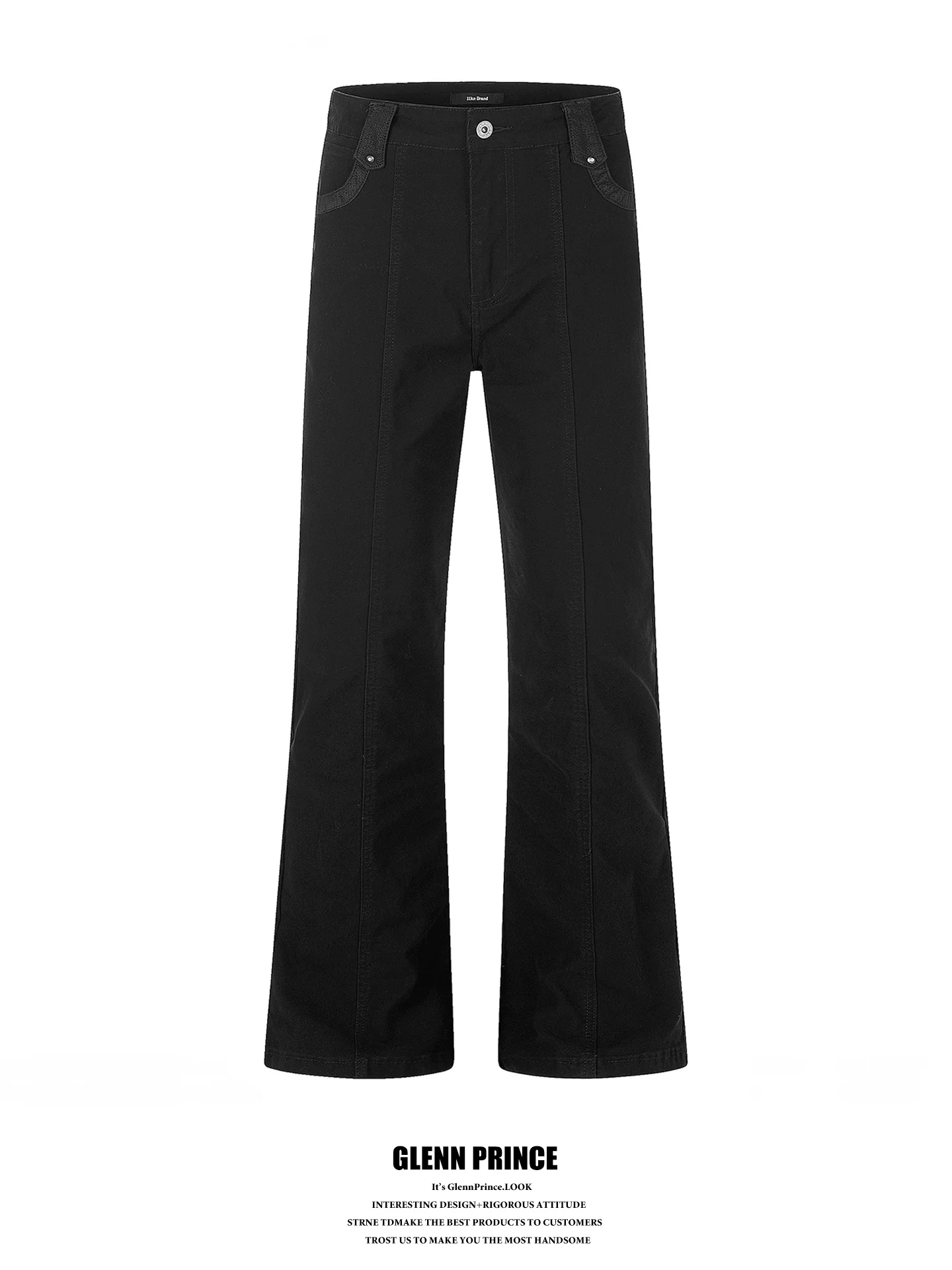 

Black American High Street Cleanfit Men's Jeans 2026 New Style Super Popular Slimming Micro Flared Long Trousers