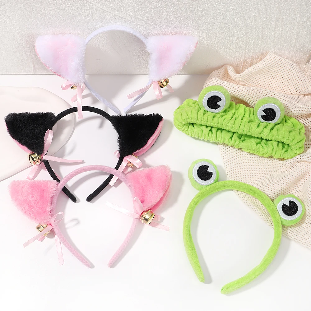 

Funny Frog Makeup Headband Wide-brimmed Elastic Hairbands Cute Girls Hair Bands Women Hair Accessories Girls Hairband