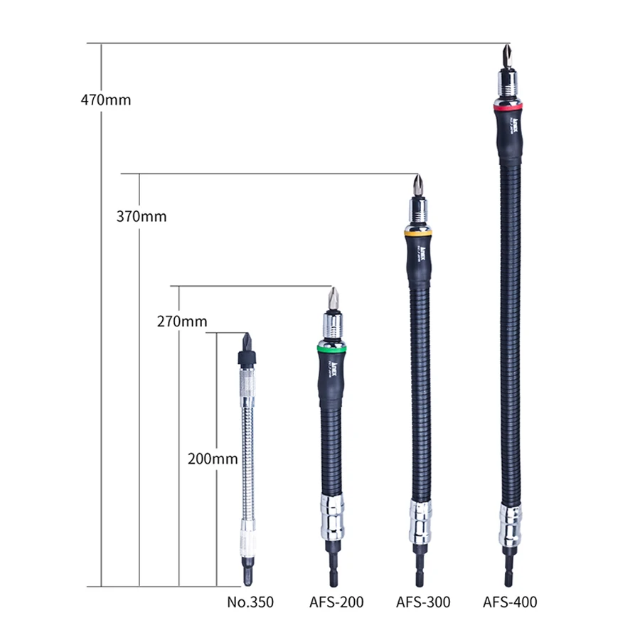 ANEX Flexible Shaft for Electric Screwdrivers Drill Attachment Drill Bit Extension Bendable Flexible Extension Super Bit AFS-200