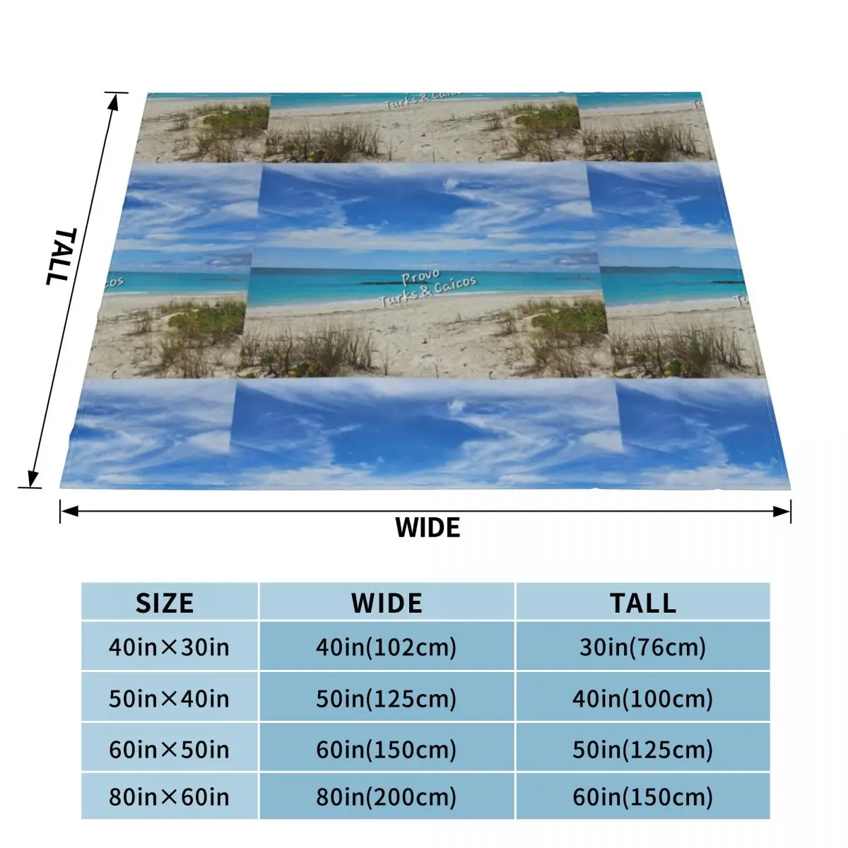 Blue Skies White Sand Throw Blanket Bed covers Vintage Blanket Decorative Sofa Blanket