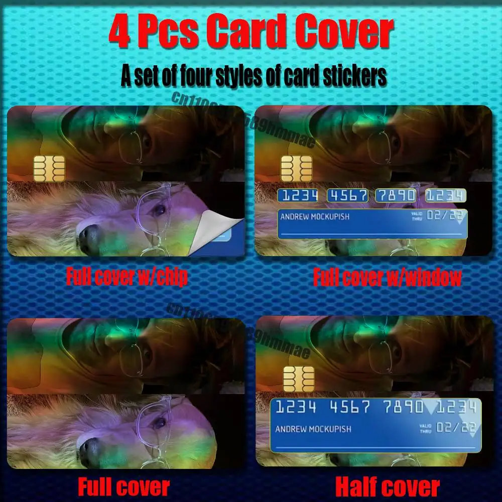 For Ryan Gosling Project Hail Mary Credit Bank Sticker ID Access Card Cover Skin Rainbow Color Laser Stickers Film