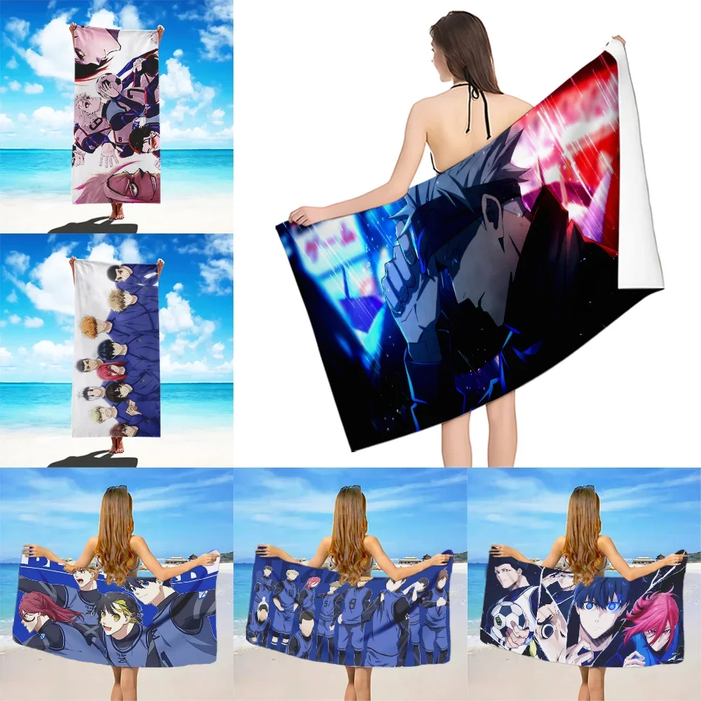 Anime BLUE LOCK Beach Towel Microfiber Sand Free Quick Dry Soft Sandproof Pool Towels Gift for Women Travel Gym Shower Camping