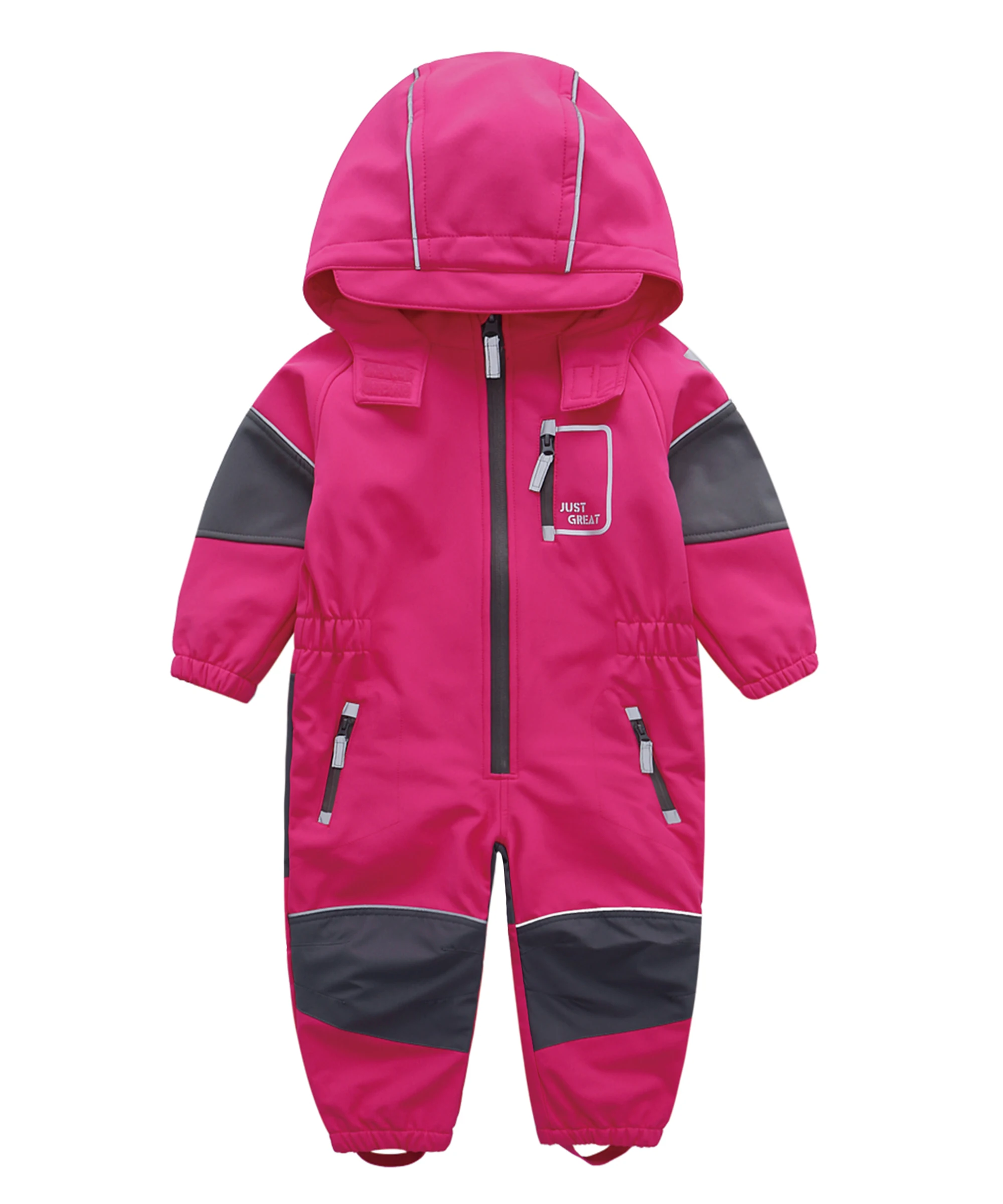 NEW 3-6T Kids Boys Girls Jumpsuit Waterproof PU Rain Pants Overall Coverall Softsehll For Children Outdoor Sportswear