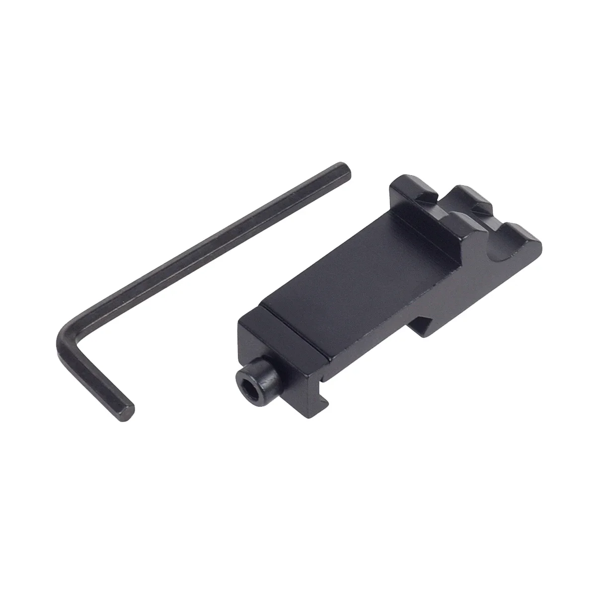 Adaptador de trilho deslocado para escopo tático montar, Picatinny trilho, arma, luz do laser, rifle, Caza, 20mm, 45 graus