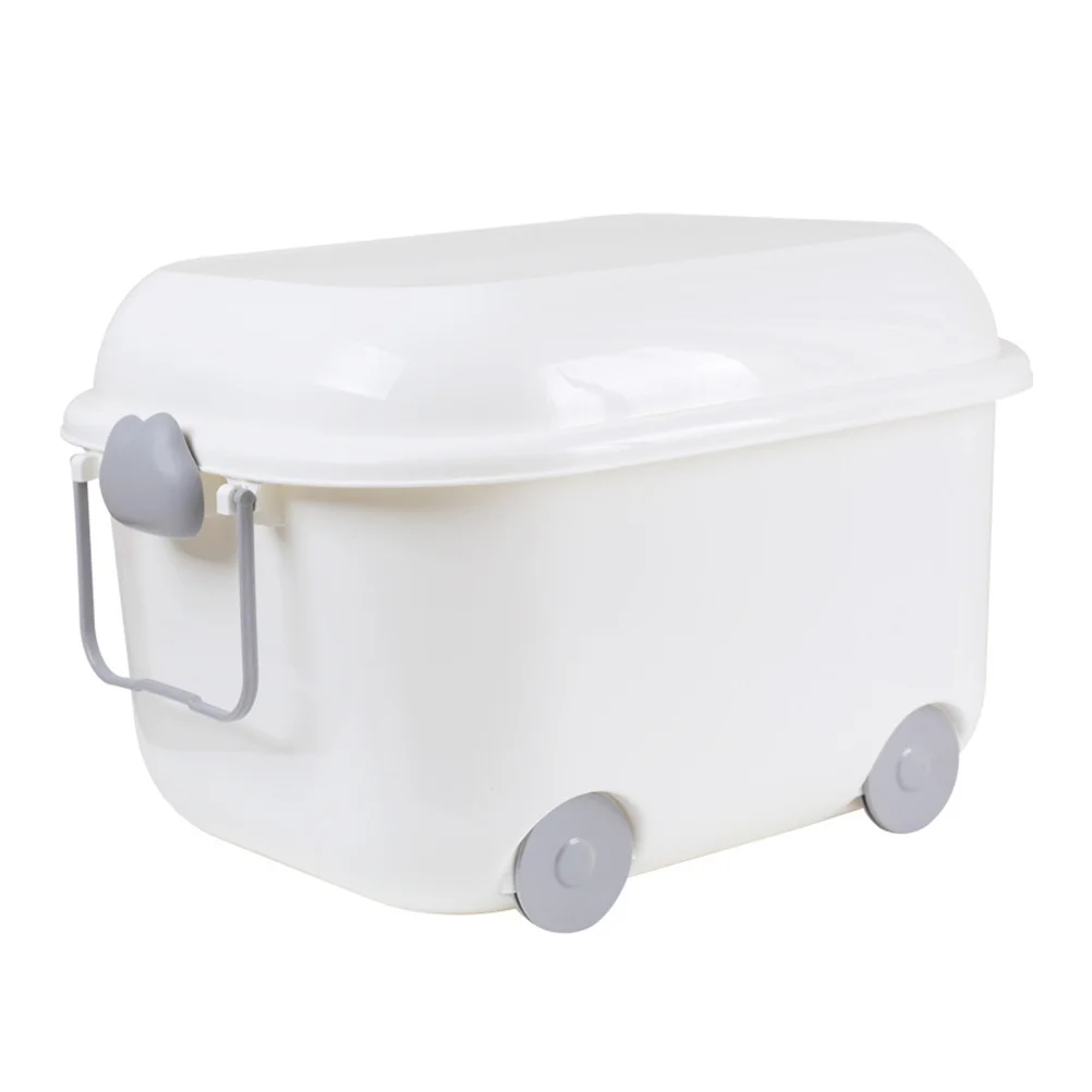 

Storage Box Toys Organizer Case Clothing Multi-function Practical with Pulley Bin Lid